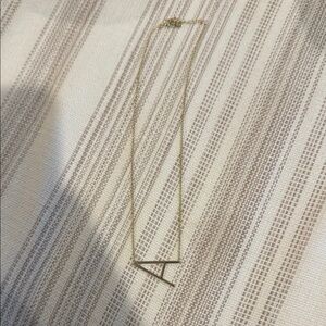 Letter A Gold Necklace